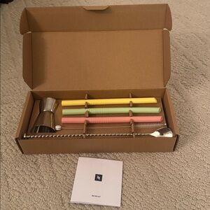 Nespresso Coffee Accessory Set - Yellow, Pink, Silver